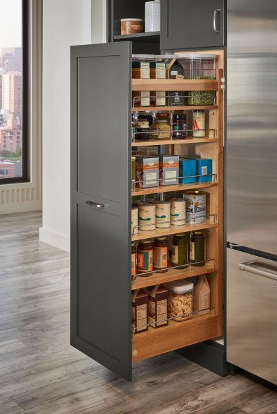 Tall Pull-Out Kitchen Cabinet, Double-Sided Full Access ...